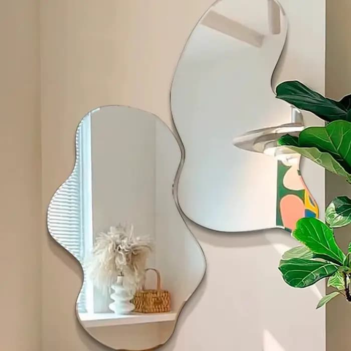 Miroir de maquillage nordique ornement irrégulier dortoir esthétique Design Cool créatif Espelho Grande Para Quarto meubles de maison