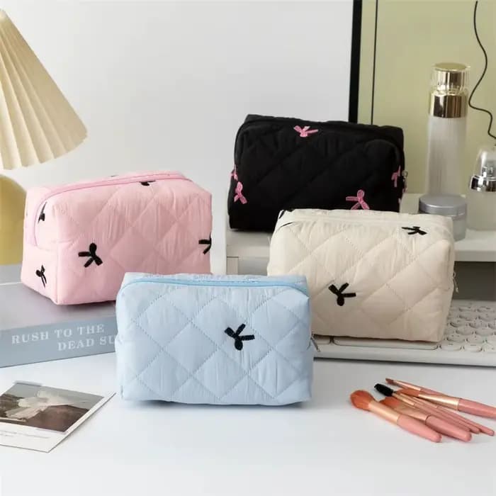 Pochette à maquillage brodée pour femmes