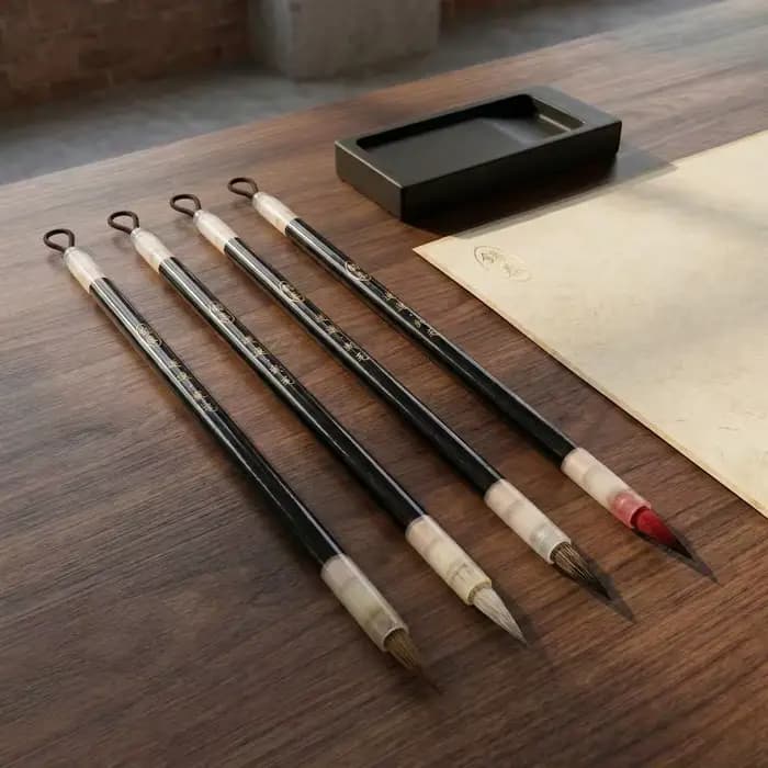 Pinceau de calligraphie traditionnelle chinoise pour lignes, stylo-pinceau de calligraphie, pinceau d'art, pinceau de peinture à l'huile, pinceau d'écriture pour écritures religieuses