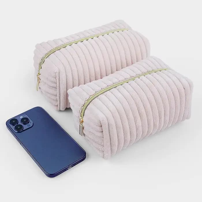 Trousse à cosmétiques en velours de grande capacité