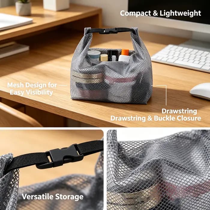 Trousse de toilette en maille imperméable