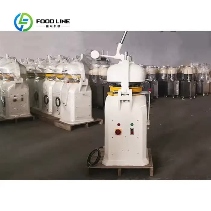 Machine automatique personnalisée pour la division et le façonnage de mini-pains, idéale pour la fabrication de roti et la production de boules de pâte en boulangerie.
