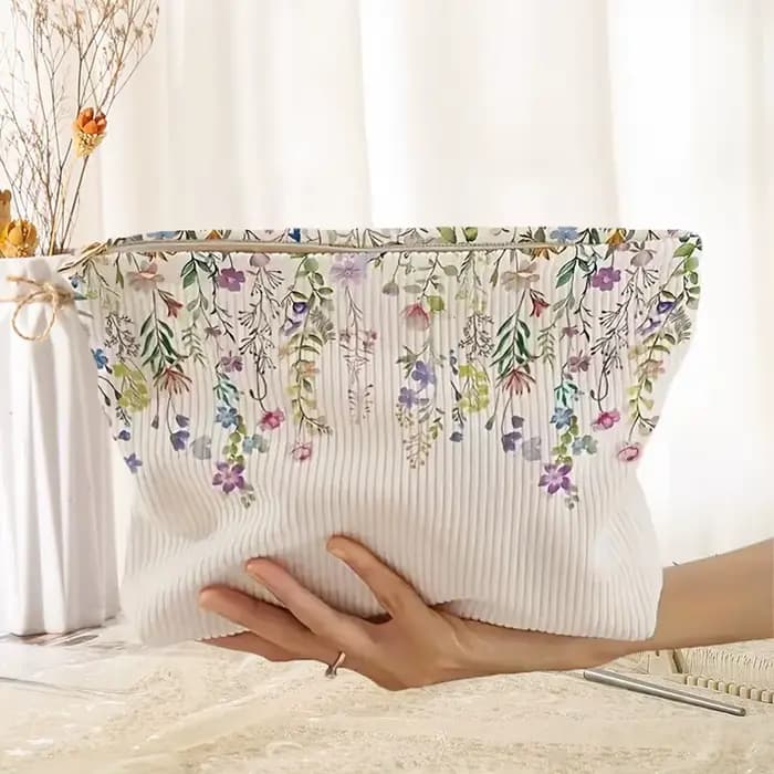Trousse de Maquillage Florale pour Femme