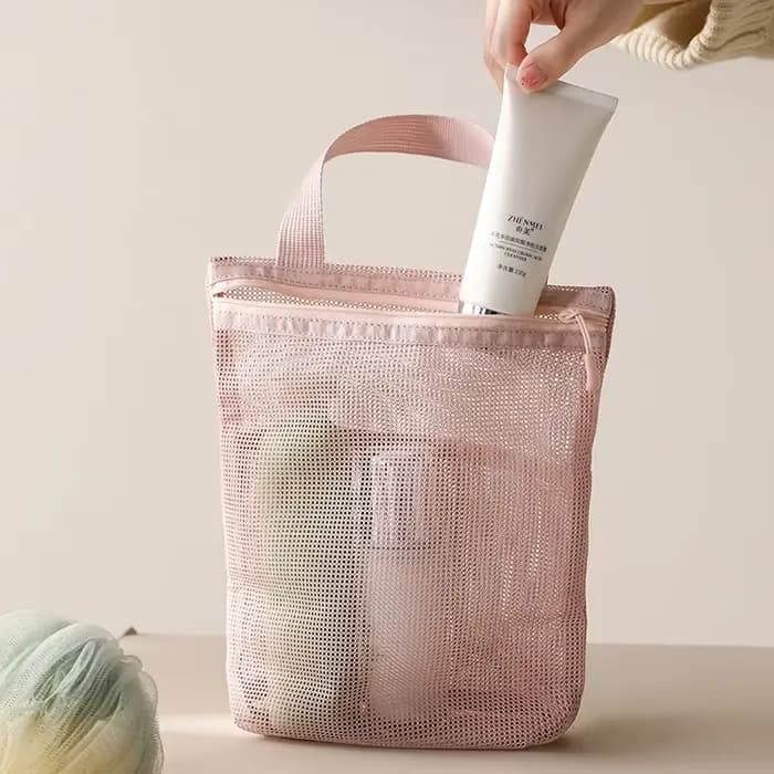 Trousse de toilette portable 23x26cm avec poignée pratique