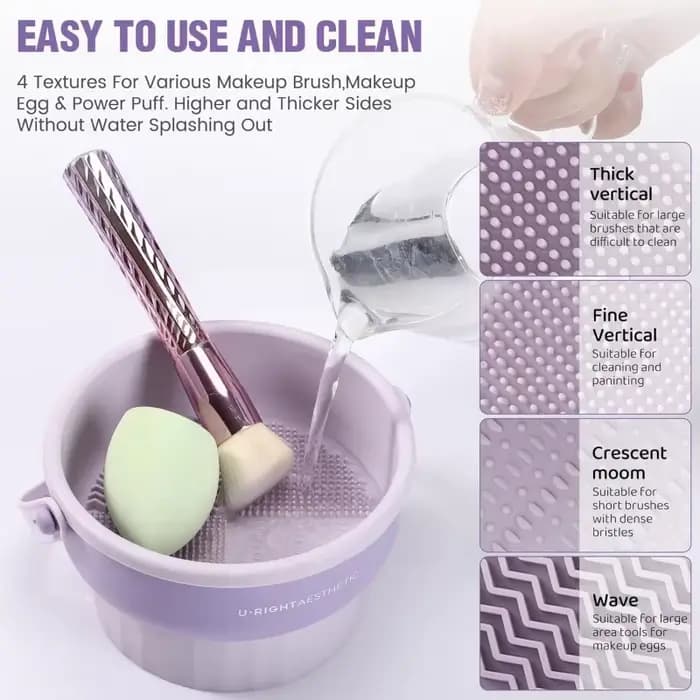 Tapis de nettoyage de pinceaux de maquillage 3 en 1