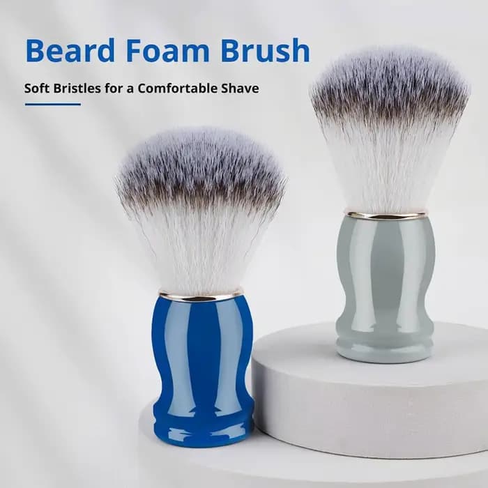 Pinceau à raser la barbe, pinceaux de maquillage, 1 pièce, manche en bois, poils de porc, pour salon de coiffure, barbier, mousse à raser, outils de nettoyage facial pour hommes