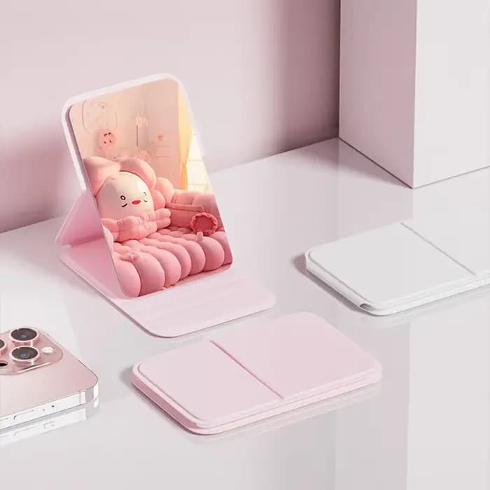 Mini miroir de maquillage portatif