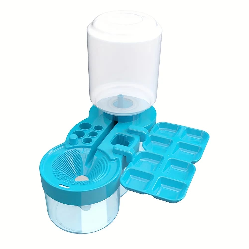 Nettoyeur de pinceaux avec plateau à peinture et support pour pinceaux, outil de rinçage à circulati