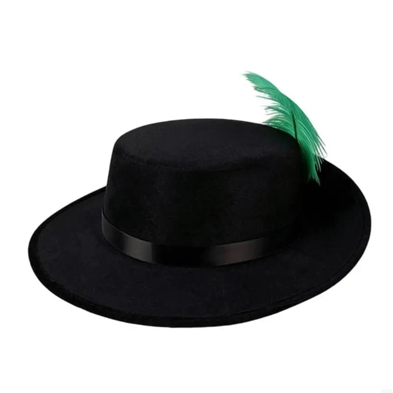 Chapeau accessoire costume avec détails en plumes pour les photos les fêtes d'Halloween.