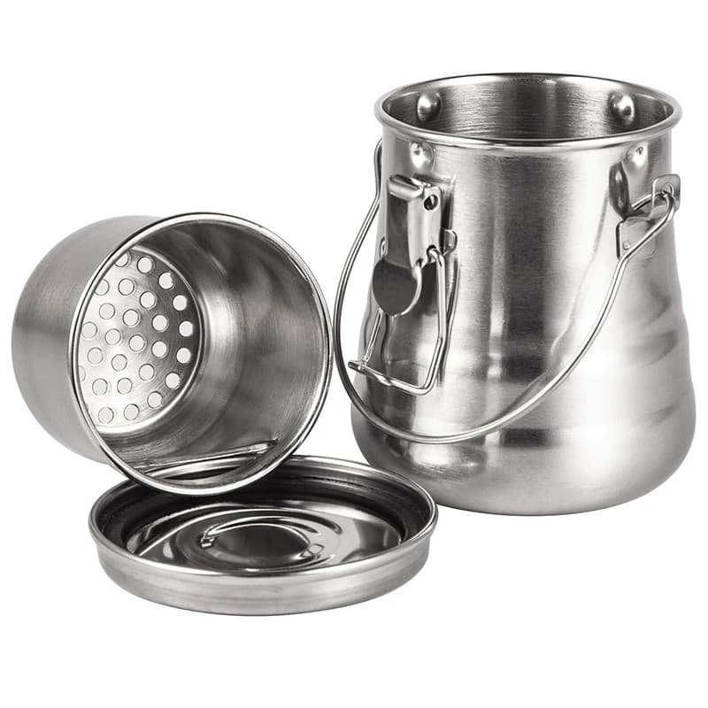 Laveur de pinceaux en acier inoxydable de taille moyenne, portable, anti-fuite, avec couvercle et fi