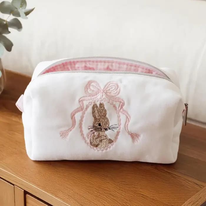 Sac à cosmétiques Kawaii en forme de lapin