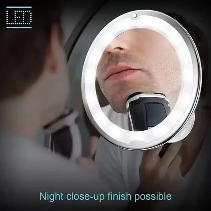 Miroir de Maquillage Rotatif à 360 ° avec Lumière LED