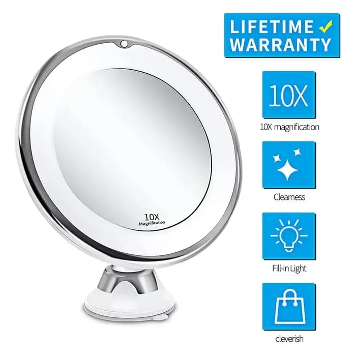 Miroir de vanité grossissant Flexible 10x