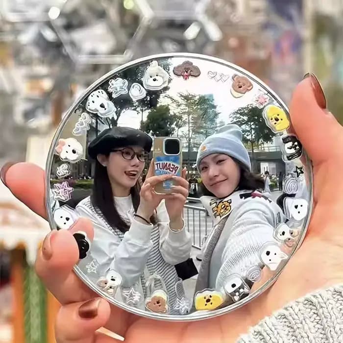 Miroir convexe rond de voyage