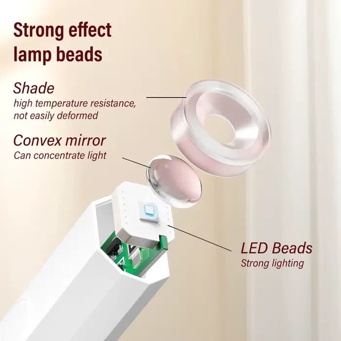 YIKOOLIN lumière UV/LED portative pour ongles 12W Mini lumière UV Portable pour ongles en Gel 2 régl
