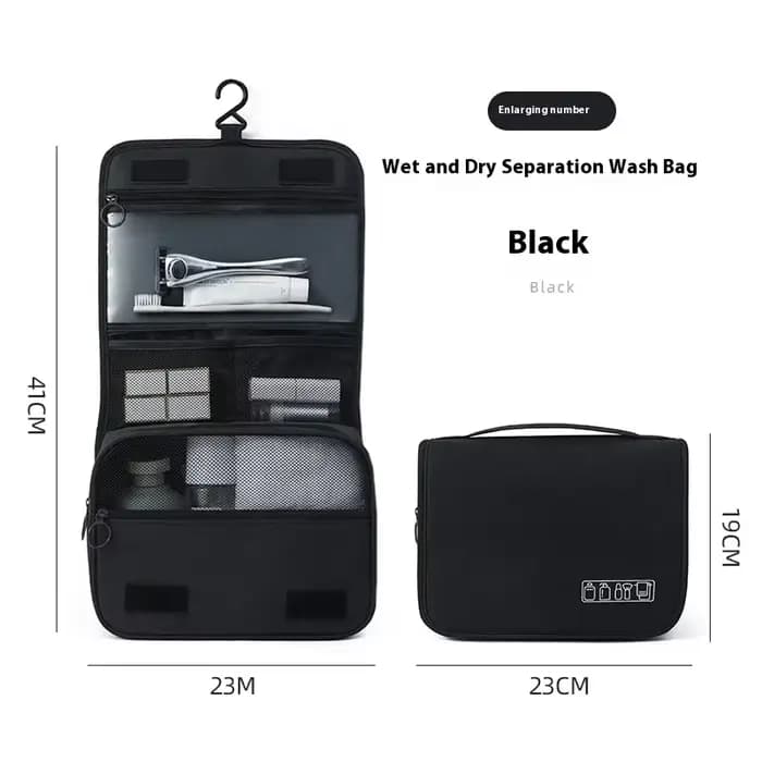 Trousse de Toilette Pliable Suspendue pour Rangement