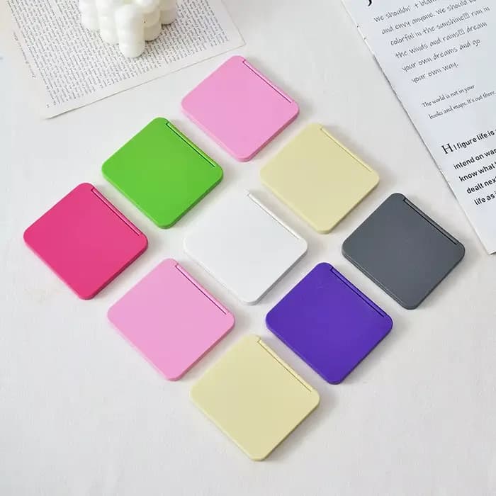 Miroir de maquillage carré portable pour filles