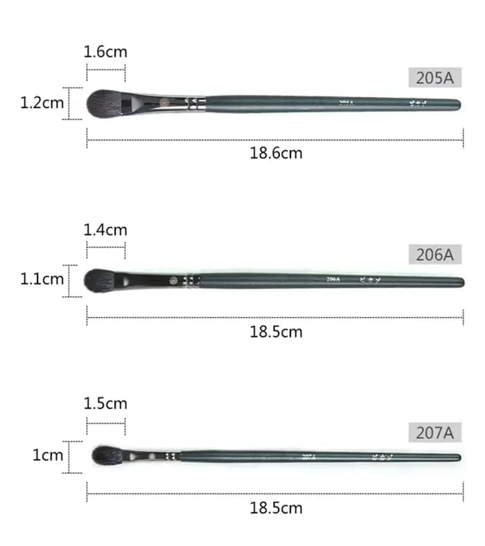 Pinceau pour mélanger les yeux série P Pro # 205A 206A 207A doux écureuil chèvre cheveux mélangés moyen grand fard à