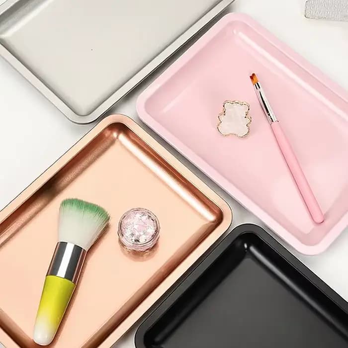 Plaque de rangement en acier inoxydable pour bijoux et cosmétiques