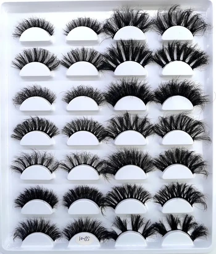 HBZGTLAD 14 paires de cils 25mm Faux