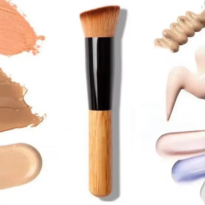 Pinceaux de maquillage inclinés portables