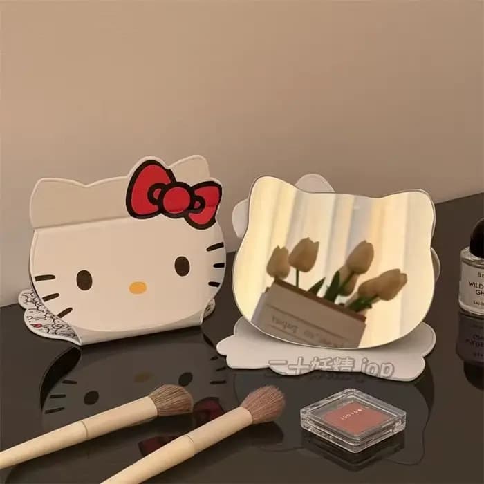 Miroir de maquillage pliable Alien Cartoon pour dortoir