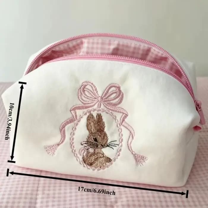 Sac à cosmétiques Kawaii en forme de lapin