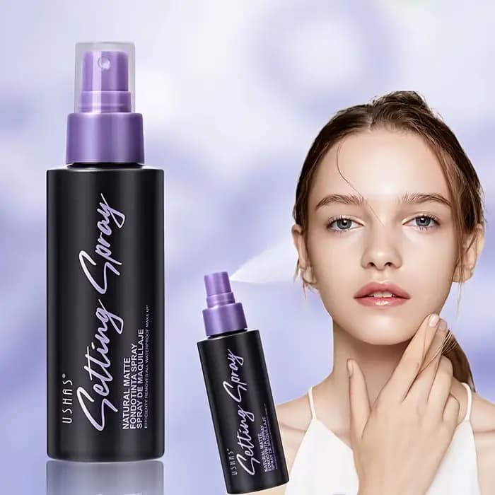 USHAS – Spray de maquillage imperméable, longue durée, contrôle de l'huile, hydratant, mat, Non coll