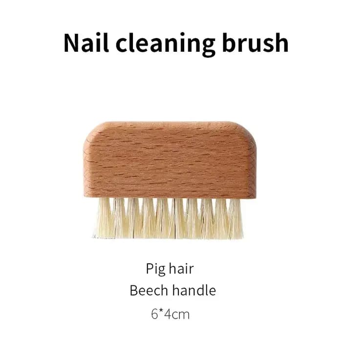 Brosses de nettoyage des ongles mini brosse à poussière d'ongles en bois et poils de porc outils