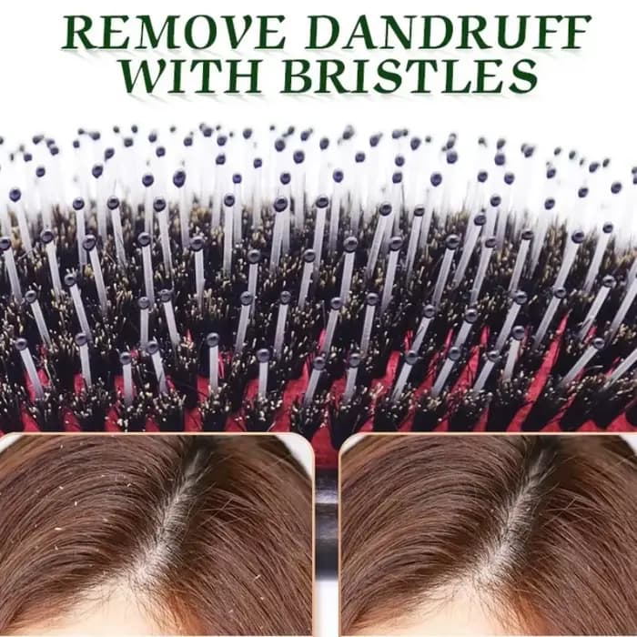 Brosse à cheveux en poils de sanglier pour femmes, brosse démêlante pour cheveux bouclés, épais, longs, secs et humides, peigne en bois, Massage du cuir chevelu