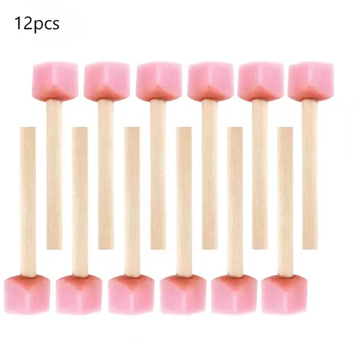 12 éponges en forme de cœur rose avec manche, parfaites pour les travaux artistiques et les projets
