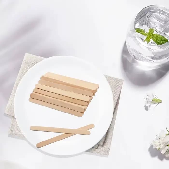 500 pièces femme en bois épilation bâton jetable épilation spatule cire bâtons bois visage sourcils