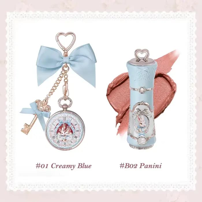 Flower Knows Bunny Garden Lip Cream and Lip Balm Adorable Vintage Pocket Watch Compact Nourishing Oil