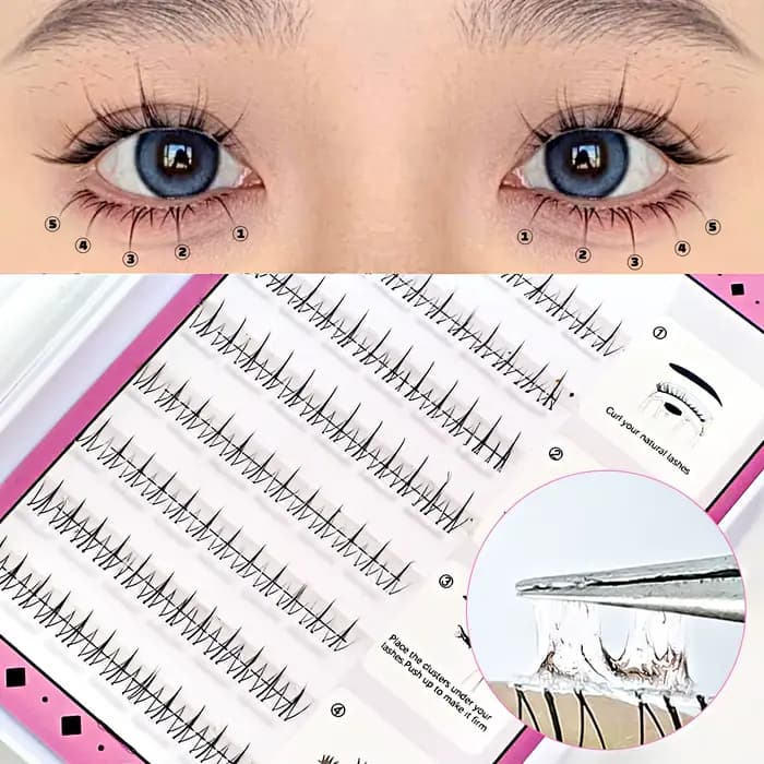 Cils inférieurs auto-adhésifs, aucune colle nécessaire, réutilisables sous les cils, coréen/maquilla