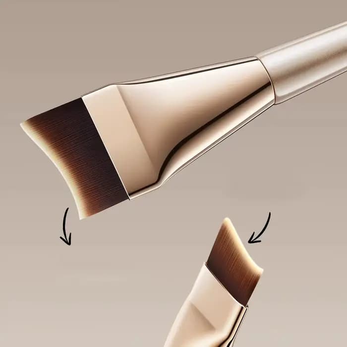Pinceau de fond de teint Ultra-fin à tête plate en forme d'arc, pinceau liquide de fond de teint sans peinture et sans trace, professionnel