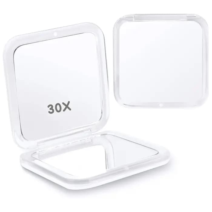Miroir de maquillage Compact avec grossissement 30X