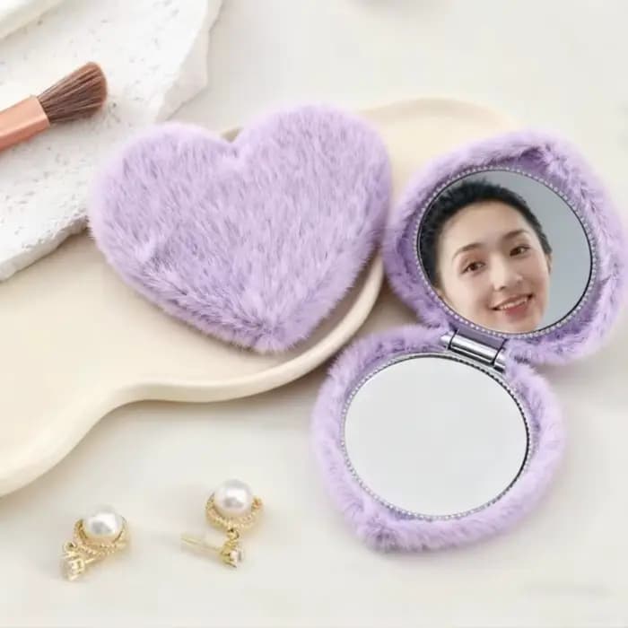 Miroir de maquillage pliable double face