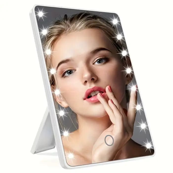 Miroir de maquillage avec 16 led