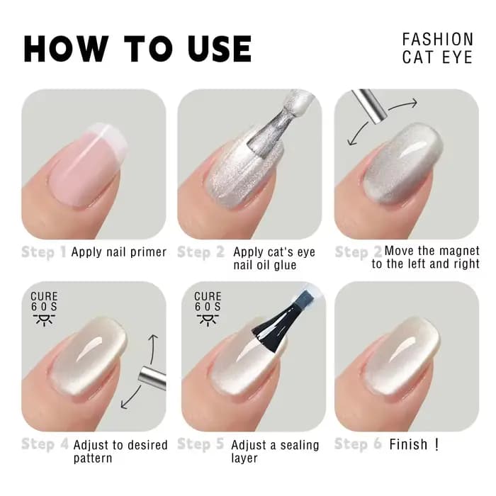 YIKOOLIN Nail Art stylo magnétique 3D oeil de chat peinture ongles Art Design double extrémité aiman