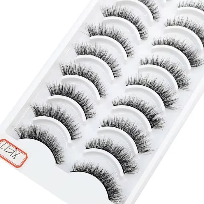 Extension de faux cils en vison, naturels, longs, faits à la main, volume 3d, maquillage, 10 paires,