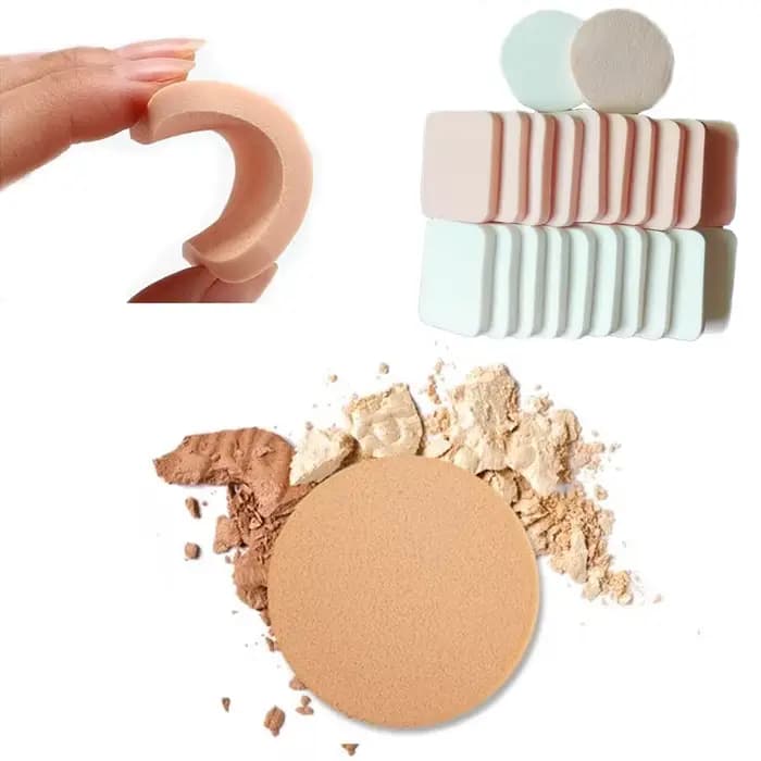 Bouffée de poudre cosmétique pour le visage