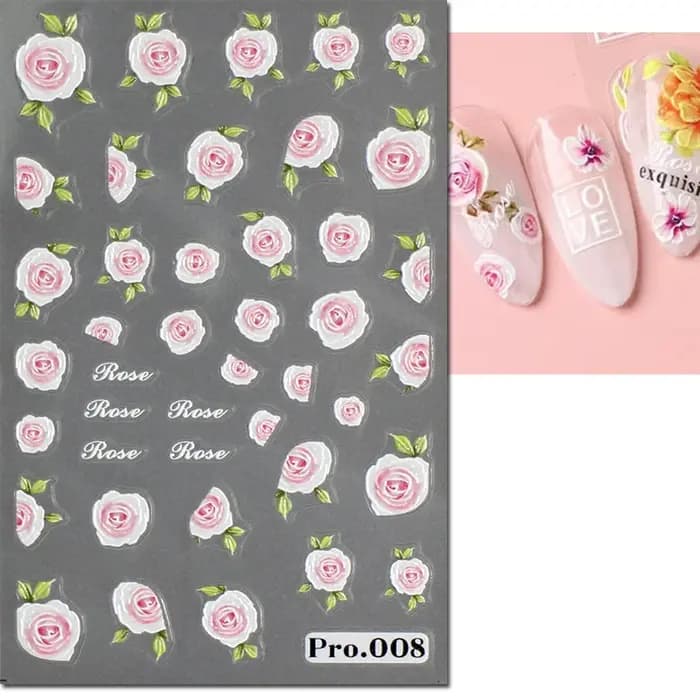 Autocollants pour Nail Art en relief 5d