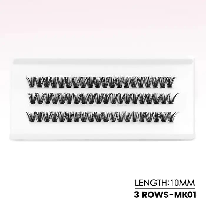 WINKLURE Extensions de cils style Petit Diable, kit DIY de cils en grappe effet anime, coton-tiges m
