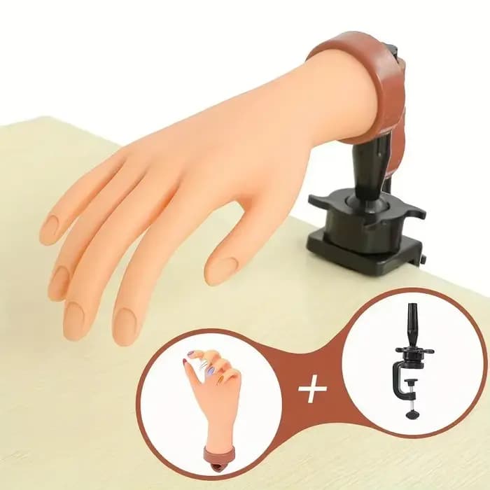 1 ensemble de faux mains pour Nail Art, Flexible, souple, réglable, en plastique, modèle prothétique