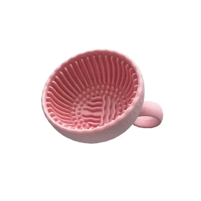 Nettoyeur de pinceaux de maquillage, bol de nettoyage de bouffantes de poudre pliante, brosse de fard à paupières cosmétique, tapis de nettoyage, outil de nettoyage, boîte à récurer en Silicone