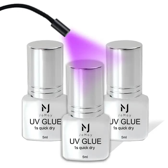 JOMAY colle UV colle à cils Extra forte colle à cils fournitures d'extension colle UV 5ML adhésif étanche 3 bouteilles