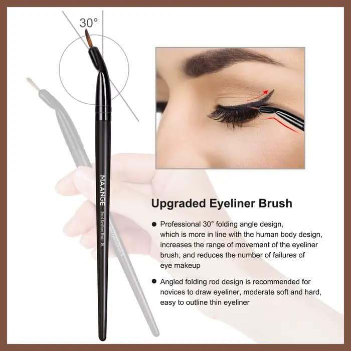MAANGE 25 boîte-cadeau ensemble de pinceaux de maquillage des yeux du visage professionnel brosses pour fond de teint fard à paupières contour caché