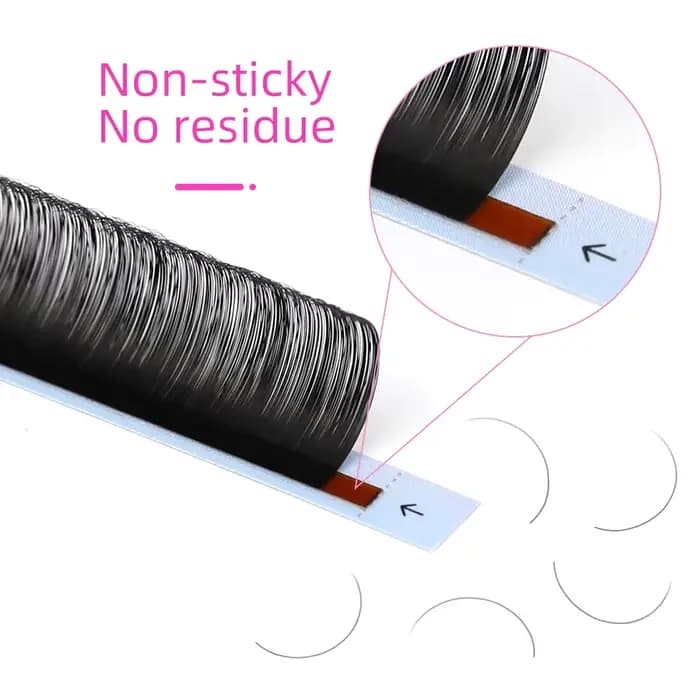 Rujade 0.03 0.05 0.07 naturel doux russe rouleau de cils extensions Personal Handmade Fan soie faux