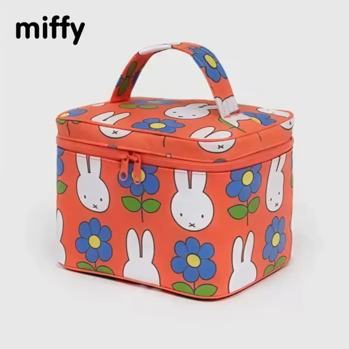 Kawaii Miffy imprimé grande capacité Portable sac de maquillage à main multifonctionnel voyage sac de rangement cadeau jouet pour fille