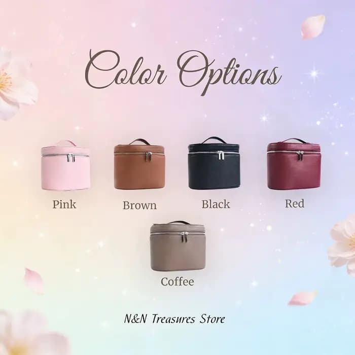 Pochette à maquillage personnalisée en cuir - Trousse de toilette chic pour voyage